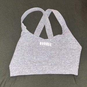 NOBULL Heather Gray Crisscross Sports Bra